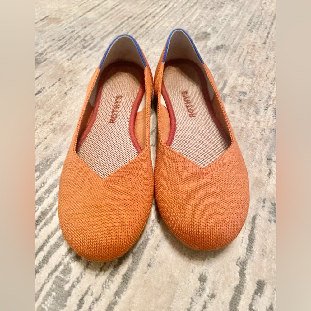 Rothy’s  The Flat Round Toe Red Ballet Flats Size 8.5- EUC